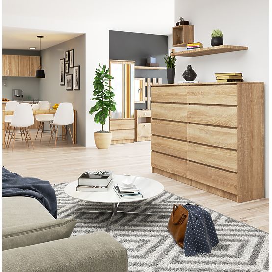 CHEST OF DRAWERS K160 10SZ CLP PK OAK SONOMA