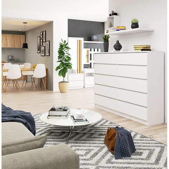 CHEST OF DRAWERS K160 10SZ CLP PK WHITE