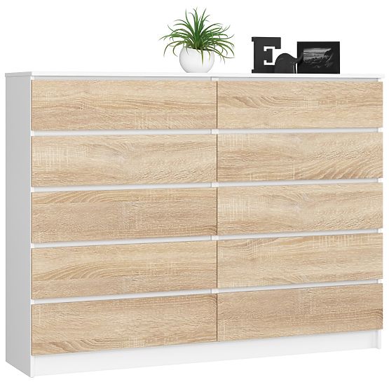 CHEST OF DRAWERS K160 10SZ CLP PK WHITE / SONOMA