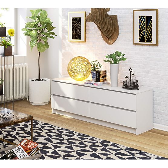 CHEST OF DRAWERS K160 4SZ CLP PK WHITE