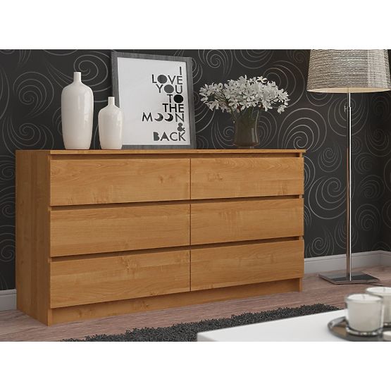 CHEST OF DRAWERS K160 6SZ CLP ALDER
