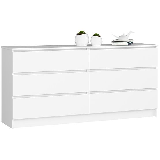 CHEST OF DRAWERS K160 6SZ CLP PK WHITE