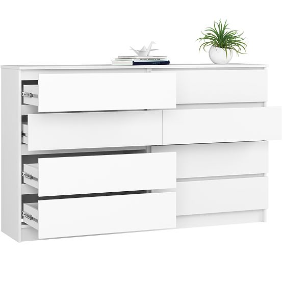 CHEST OF DRAWERS K160 8SZ CLP PK WHITE