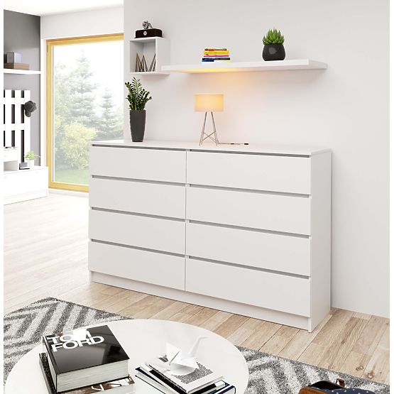 CHEST OF DRAWERS K160 8SZ CLP PK WHITE