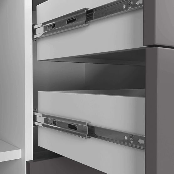 CHEST OF DRAWERS K45 PK WHITE / GRAPHITE GRAY