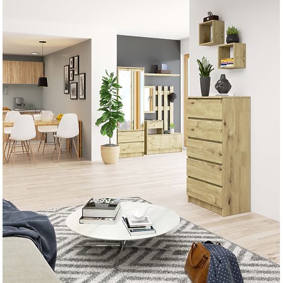 CHEST OF DRAWERS K60 5SZ CLP PK ARTISAN OAK