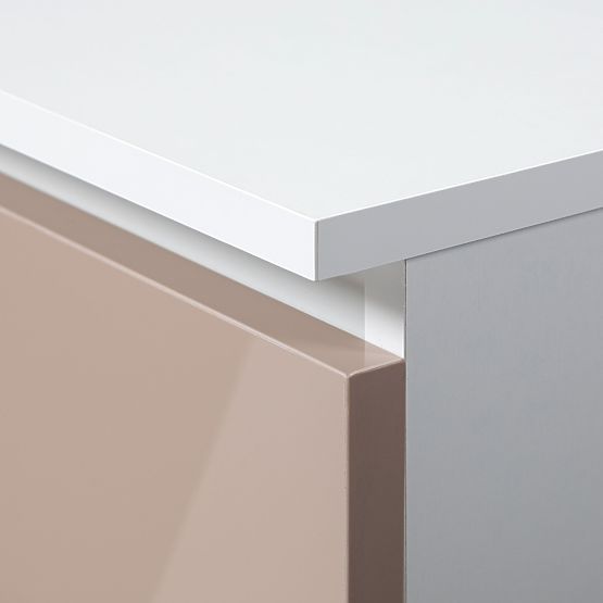CHEST OF DRAWERS K60 5SZ CLP PK CAPPUCCINO GLOSS