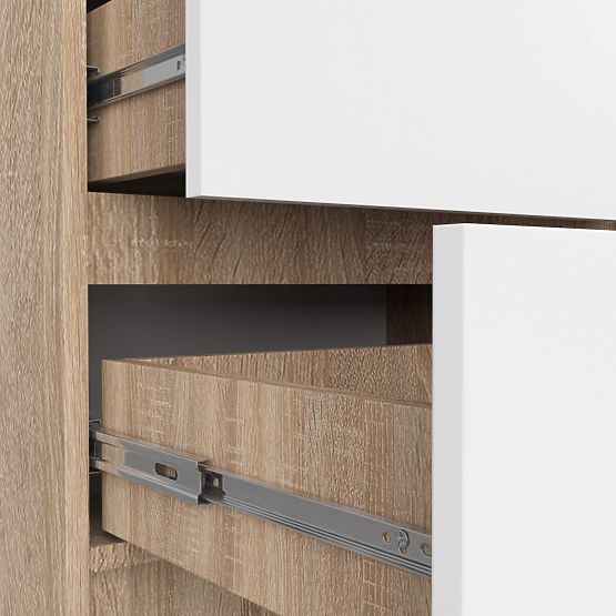 CHEST OF DRAWERS K60 5SZ CLP PK OAK SONOMA / WHITE