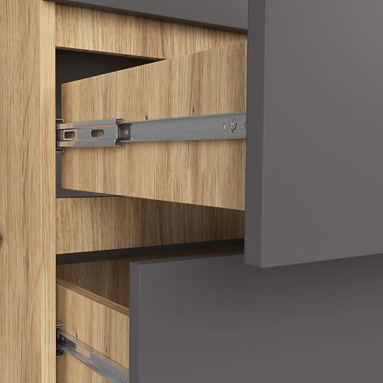 CHEST OF DRAWERS K60 6SZ CLP PK ARTISAN OAK / GRAY