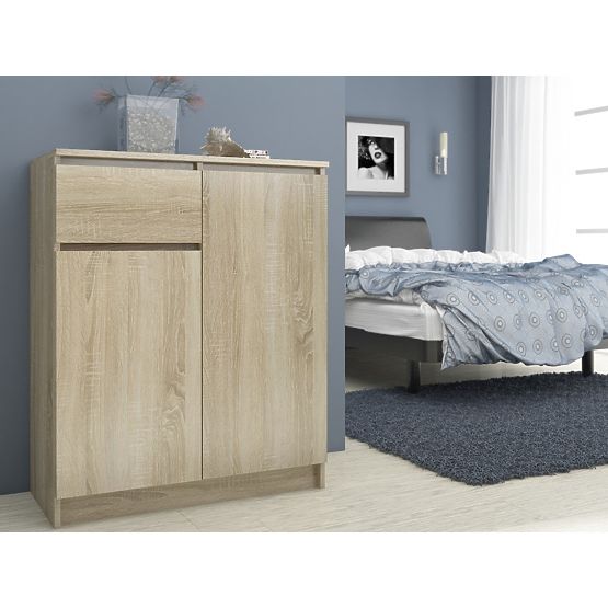 CHEST OF DRAWERS K80 2D 1SZ CLP PK OAK SONOMA