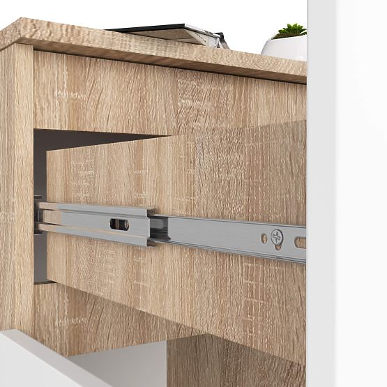 CHEST OF DRAWERS K80 2D 1SZ CLP PK OAK SONOMA / WHITE