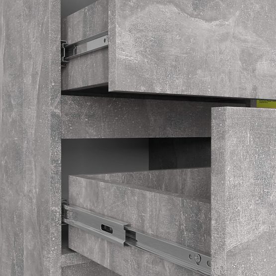 CHEST OF DRAWERS K80 JERRY 1D 3SZ PK CONCRETE