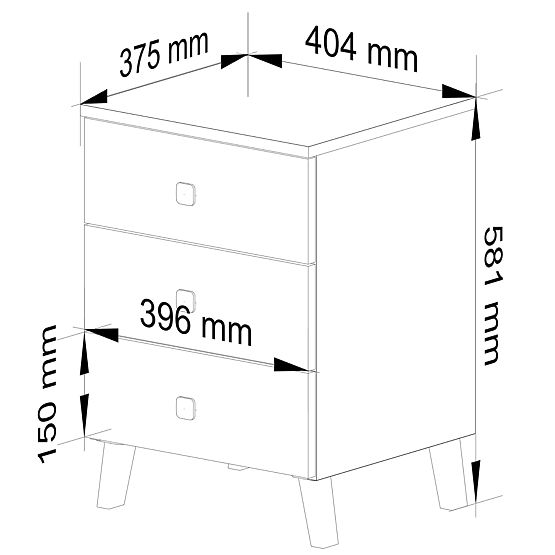 CHEST OF DRAWERS MOBI K-03 CASHMERE GOLD