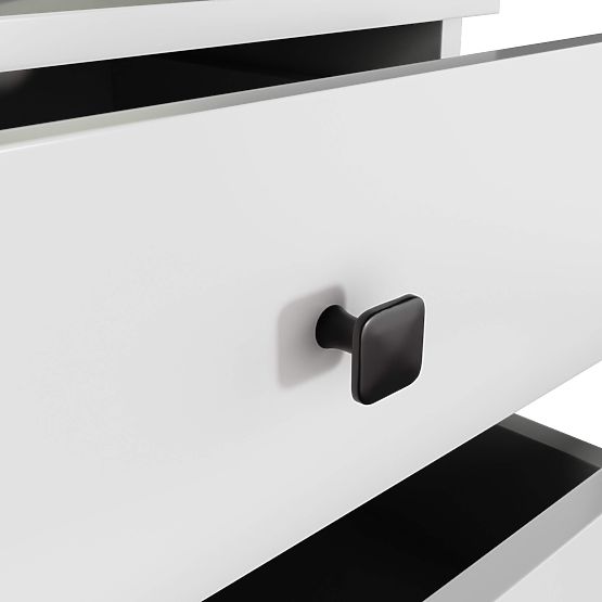 CHEST OF DRAWERS MOBI K-03 WHITE BLACK