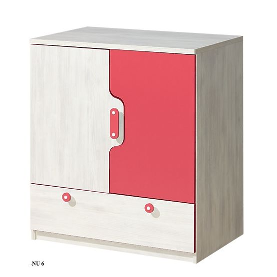Chest of Drawers Nuki - raspberry