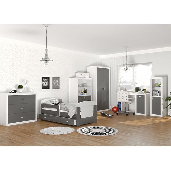 Chest of Drawers Philip - white-gray