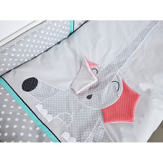 Children 2-dílné bedding slonik gray