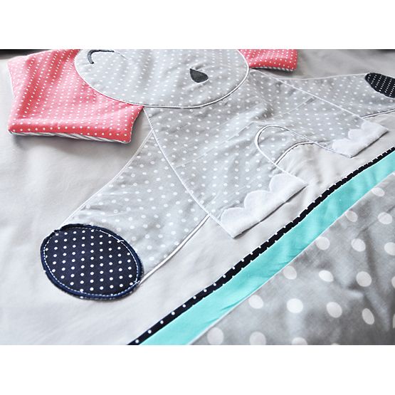 Children 2-dílné bedding slonik gray