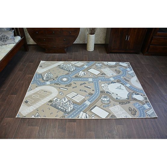 Children's anti-skid rug Street beige