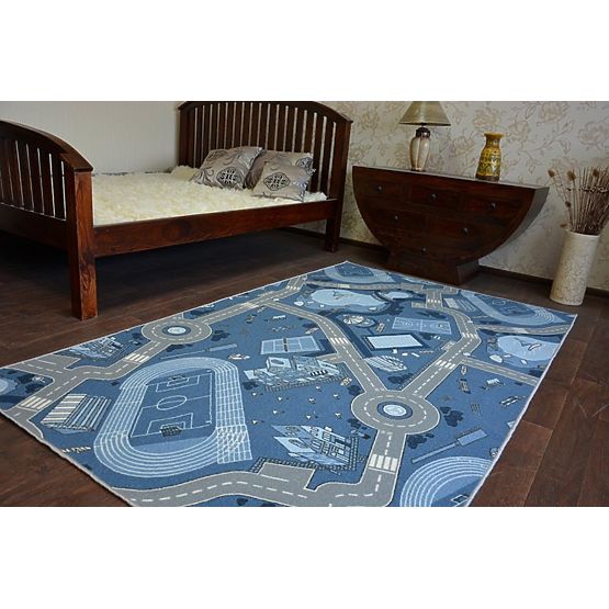 Children's anti-skid rug Street blues
