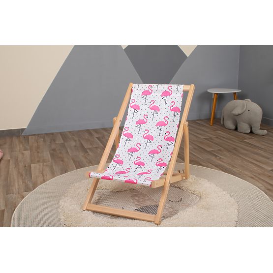 Children's beach lounger Flamingos