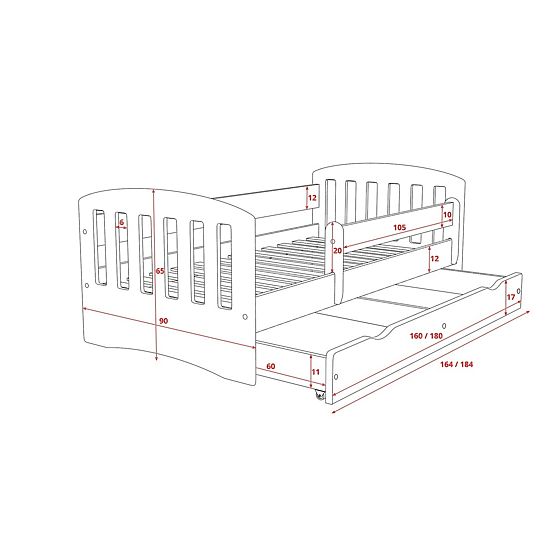 Children bed Classic - beechen decor