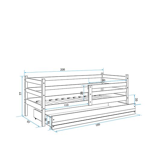 Children bed Erik - natural-white