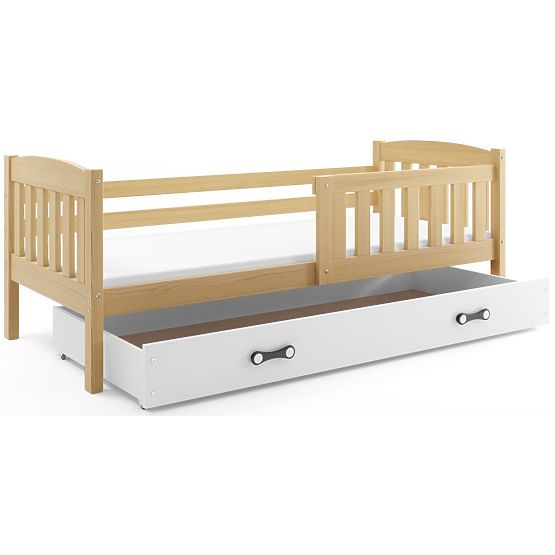 Children's Bed Exclusive Natural with Graphite Detail