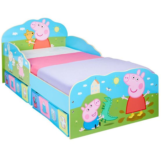 Peppa Pig Children's Bed with Storage Boxes
