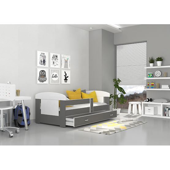 Children bed Philip - white-gray
