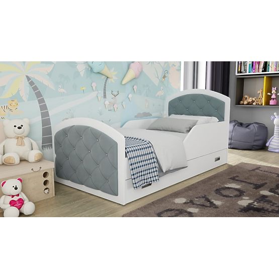 Children bed QUEEN gray 160x80 cm