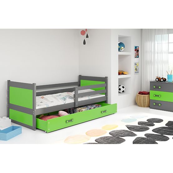 Children bed Rocky - gray-green