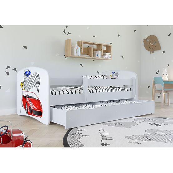 Children bed with barrier - Ferrari