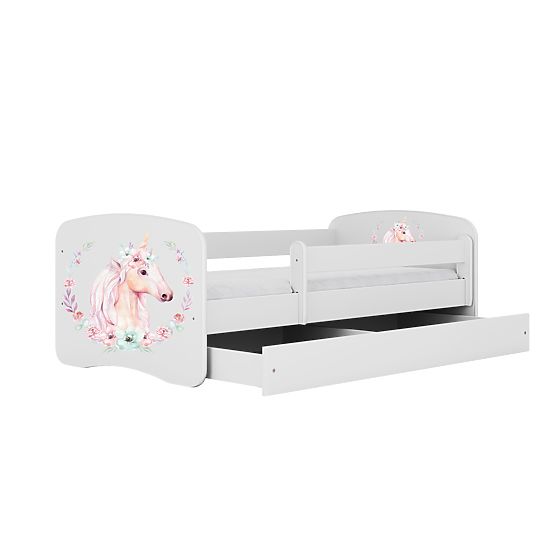 Children's Bed with Guardrail - Unicorn