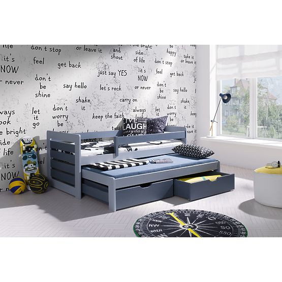 Children bed with bed a barrier Practitioner - grey