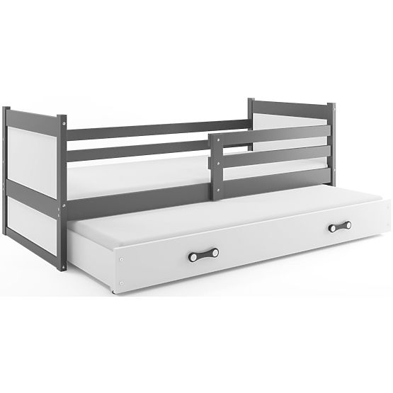 Children bed with bed Rocky - gray-white