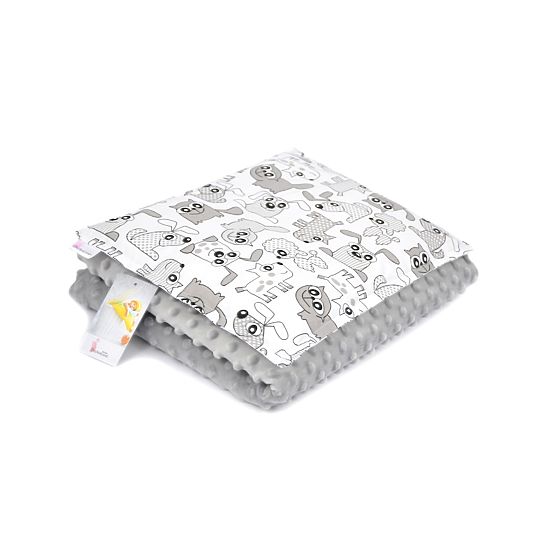 Children blanket a pillow L Animals - grey
