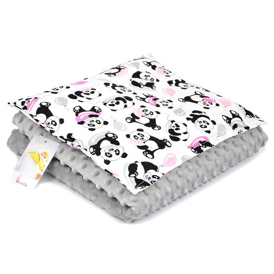 Children blanket a pillow M Panda - grey