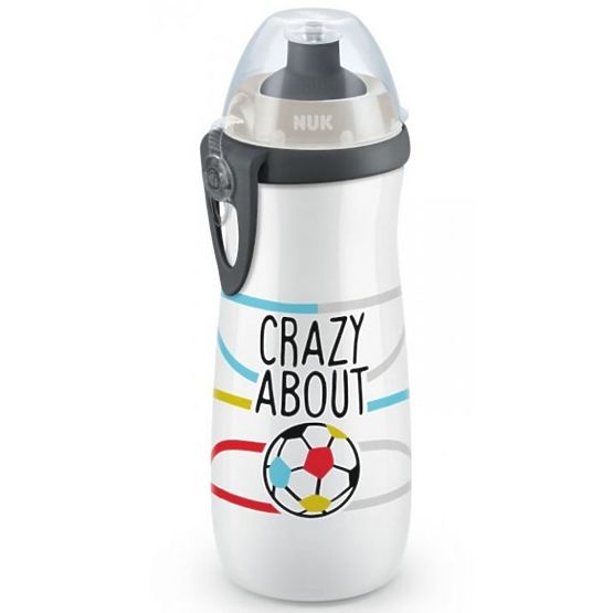 Children bottle NUK Sports Cup Football 450 ml grey