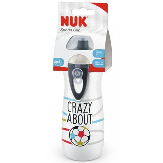 Children bottle NUK Sports Cup Football 450 ml grey