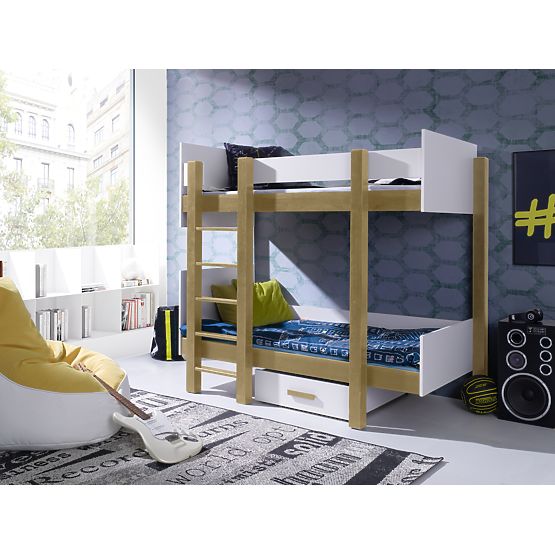 Children bunk bed Aurora cappuccino/ white