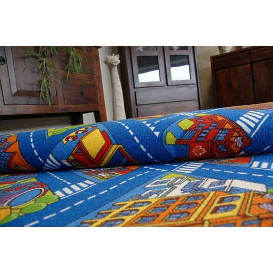 Children's rug BIG CITY - blue