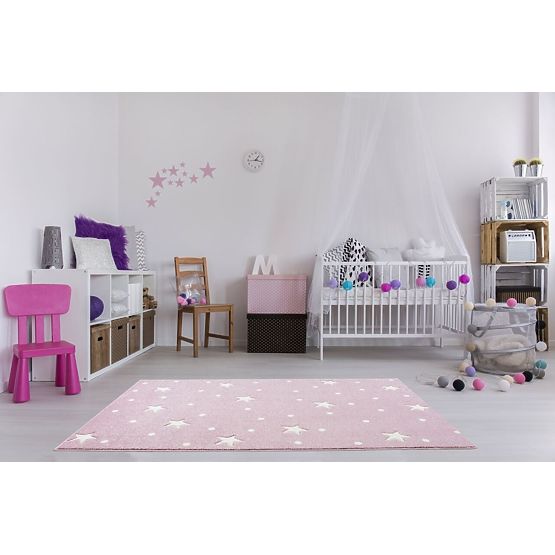 Children's rug HEAVEN pink/ white