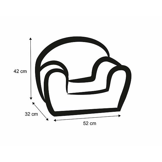 Children's chair Koala on the moon - black