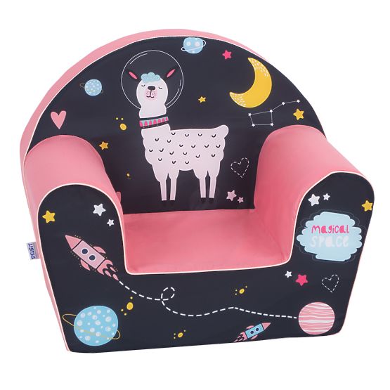 Children's Armchair Lama - Blue and Pink
