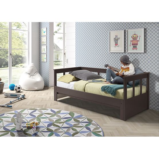 Children convertible bed with back Pino - grey