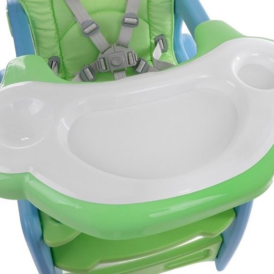 Children dining small chair Hugo - green-blue