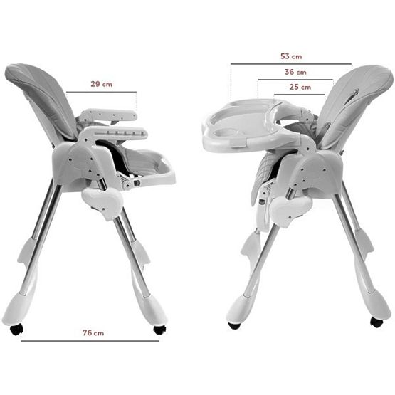 Children dining small chair Luxa - grey