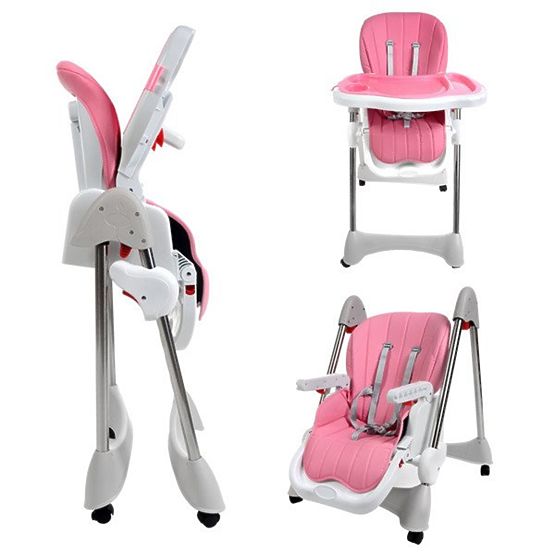 Children dining small chair Luxa - pink