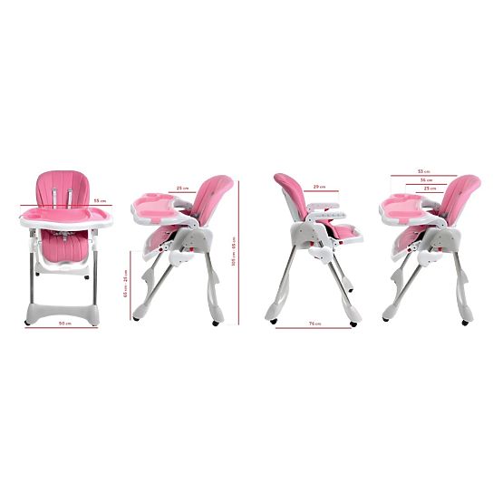 Children dining small chair Luxa - pink
